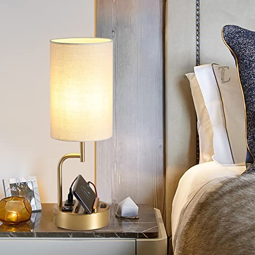 Table Lamp with 3 USB Charging Ports (2 Count)