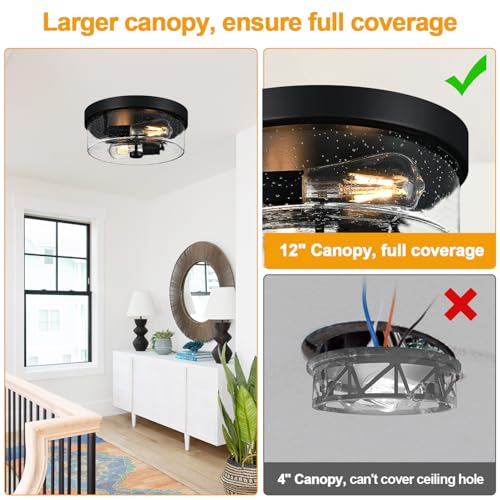 Black Flush Mount Ceiling Light Fixtures