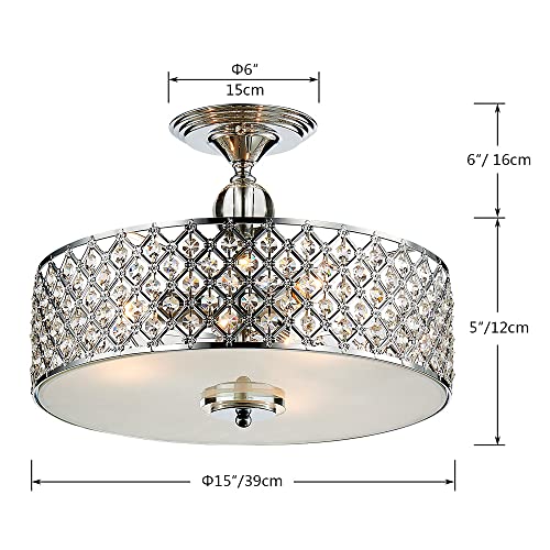 Saint Mossi Semi Modern Flush Mount Ceiling Chandelier