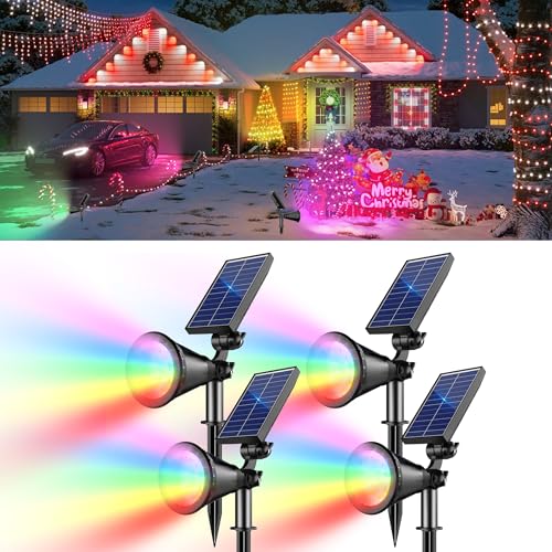 Solar Lights Outdoor Waterproof Spot Lights (4 Count)