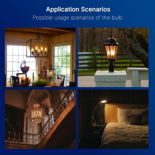 Amber LED Candelabra Light Bulbs 40W Equivalent (96 Count)