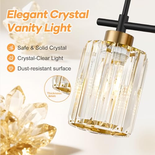 Modern Crystal Bathroom Vanity Light Fixtures