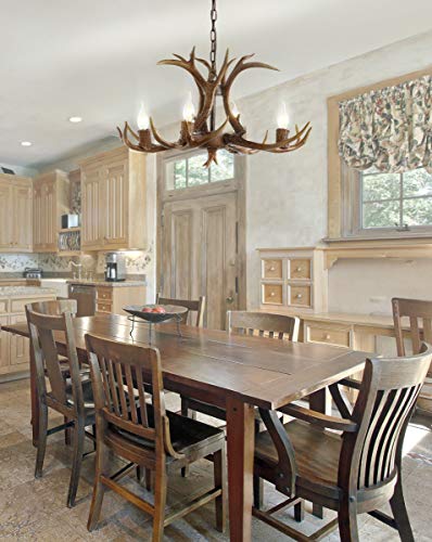 Eldora 4 Light Resin Antler Chandelier 26"