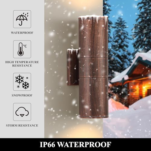 Dusk to Dawn Outdoor Lighting Sensor Wall Lights 2Pack (2 Count)