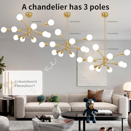 Chandeliers for Dining Room Gold 10