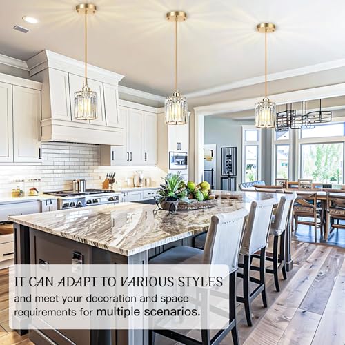 Pendant Lights Kitchen Island Brushed Gold Island Lights for Kitchen