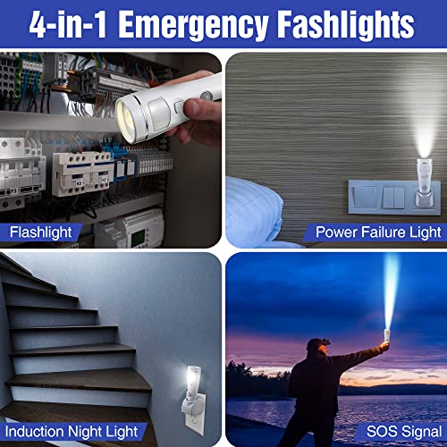 9 Pack 4 in 1 LED Emergency Lights for Home Power Failure (9 Count)