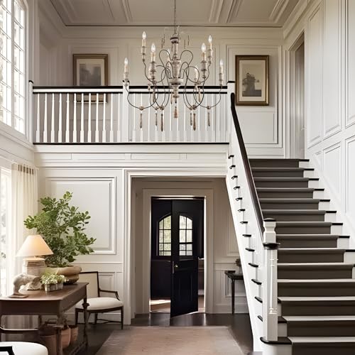39'' Large Farmhouse French Country Chandelier