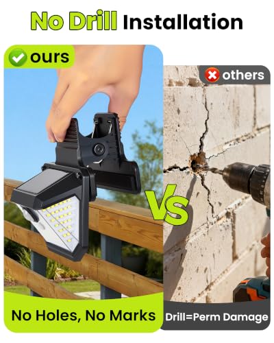 Solar Lights Outdoor Clip on Wall for Patio