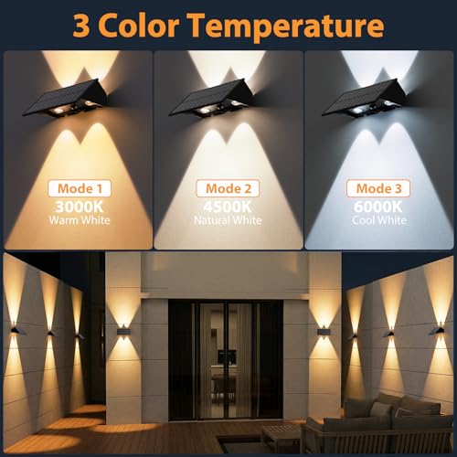 16PACK Solar Sconce Lights Outdoor
