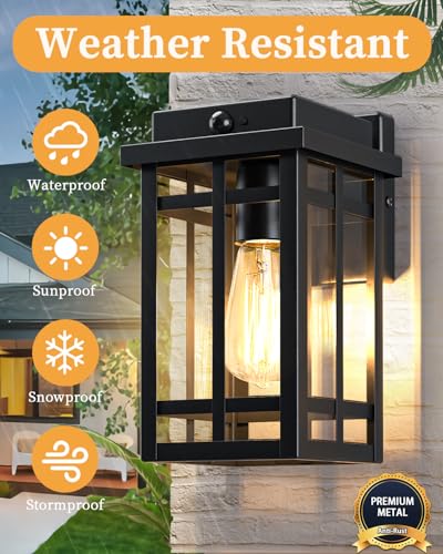 Motion Sensor Outdoor Wall Light Fixtures (2 Count)