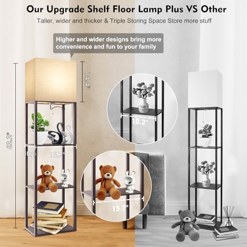 Plus Floor Lamp with Shelves