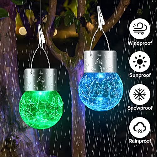 Solar Lights Outdoor Hanging Decorative Globe 24 Pack (24 Count)