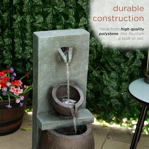 TZL388 32" 3 Tier Jar Fountain with LED Lights