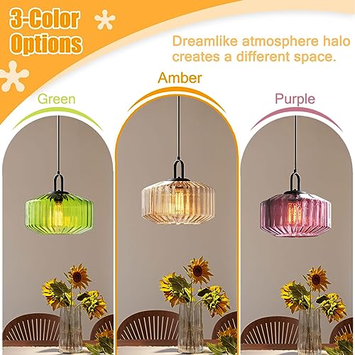 Amber Glass Pendant Light Fixtures 2