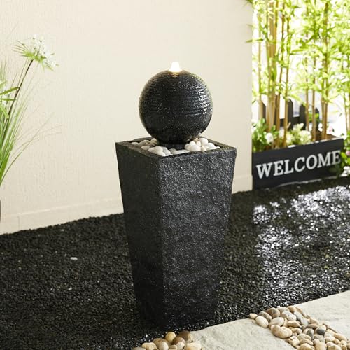 Outdoor Water Fountain with LED Light & Pump
