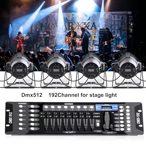 DMX Controller for dj Lights Dmx512 Light Controllers 192 Channel DMX Board with Cables 2m