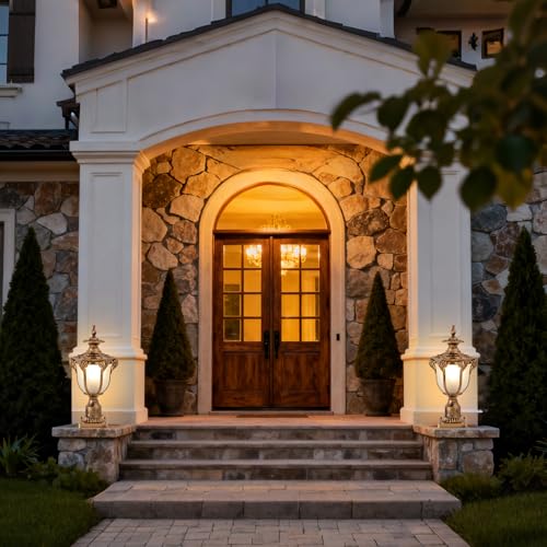 Dusk to Dawn Sensor Outdoor Post Lamp 2 (2 Count)