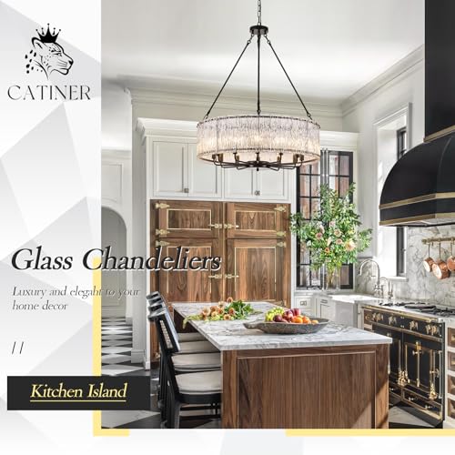 Modern 30" Crystal Glass Chandelier 12