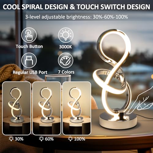Modern Spiral Table Lamp