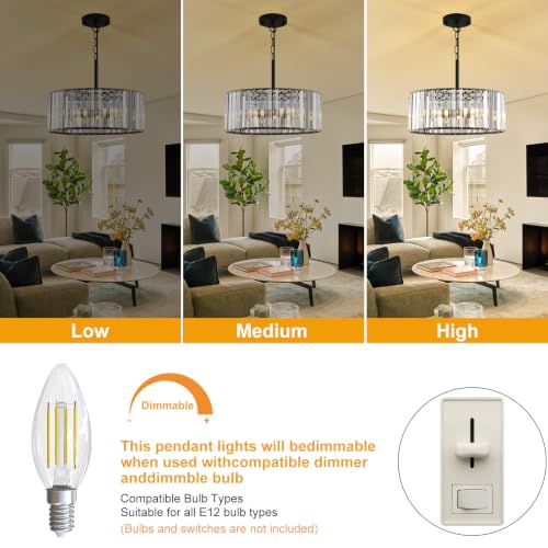 15" Modern Crystal Chandelier for Dining Room