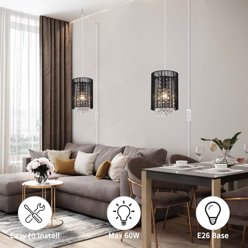 Plug in Chandelier Light with Cord and On
