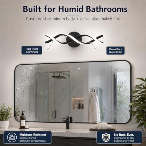 Modern Black LED Vanity Lighting