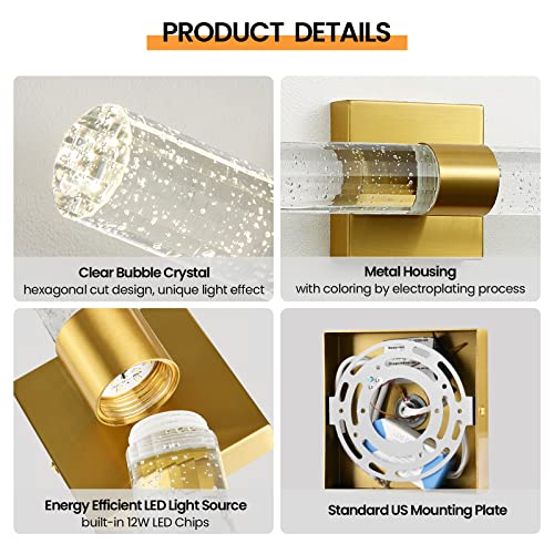 Gold Wall Sconces Set of Two