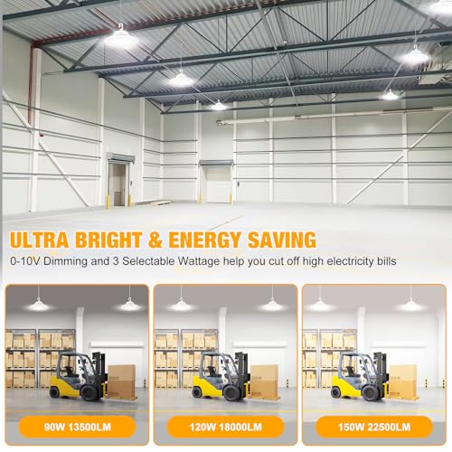 UFO LED High Bay Light 150W 5000K 22500LM High Bay Lights White