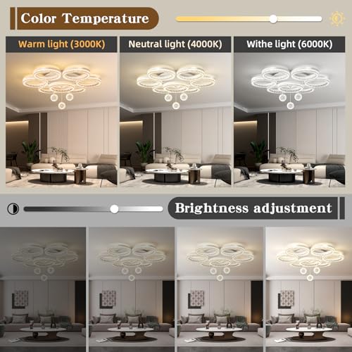Modern Crystal Rings Ceiling Light