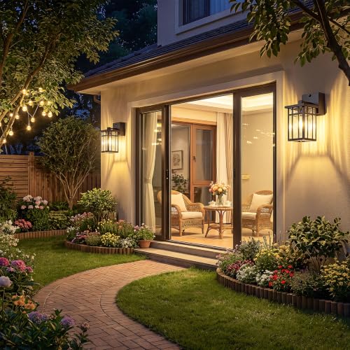 Motion Sensor Outdoor Wall Light with GFCI Outlet