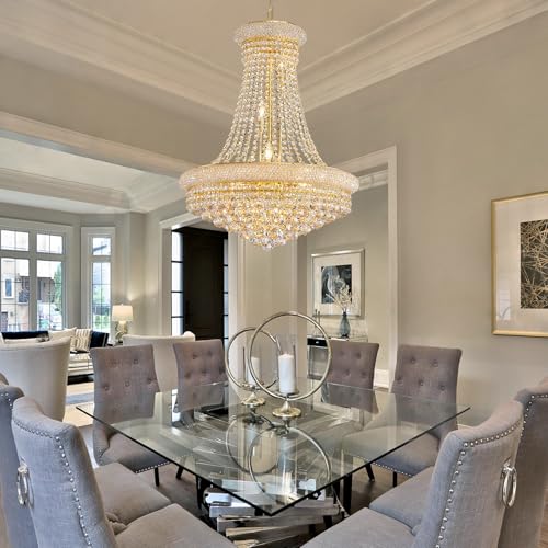 11 Light Empire Crystal Chandelier Light Fixture