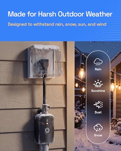 Remote Control Outlets Outdoor Waterproof Indoor Wireless Light Switch (3 Count)