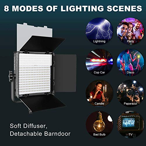 GVM RGB Video Lights with APP Control (3 Count)