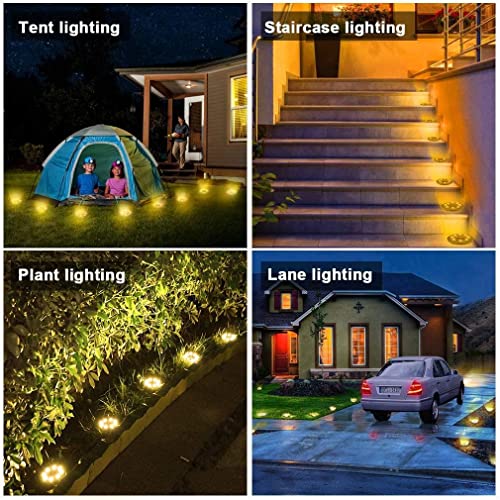 Solar Powered Ground lights 12 Pack (12 Count)