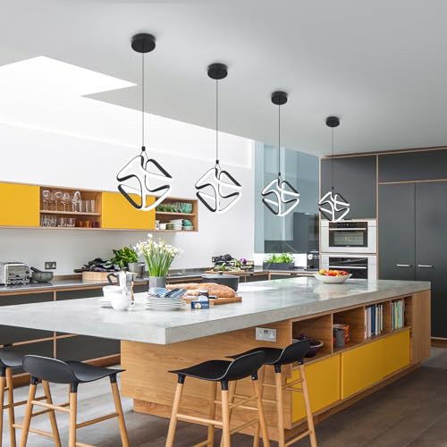 2 Packs Black Led Pendant Light Fixtures