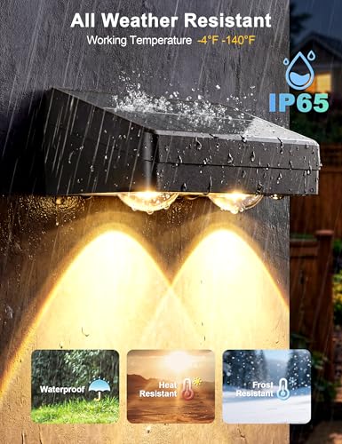 Fence Lights Solar Powered with Remote 12 Pack (12 Count)