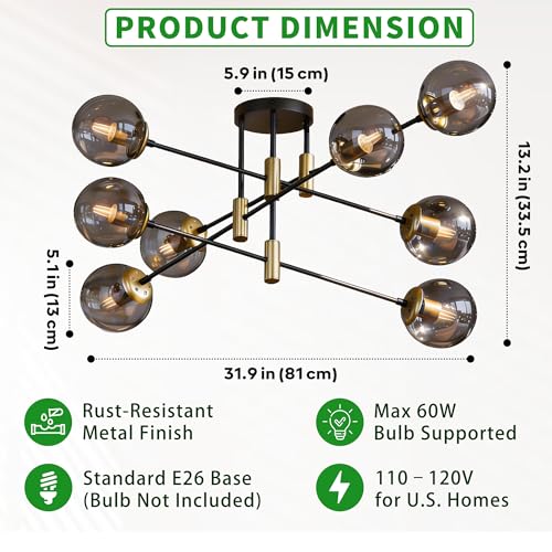 Modern Sputnik Chandelier