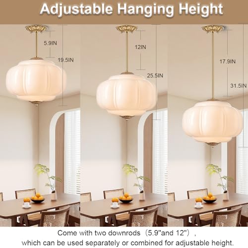 Vintage Milk Glass Ceiling Light