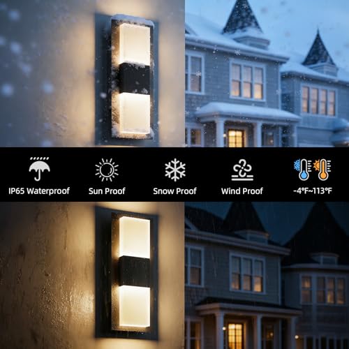 12.4 inches Outdoor Led Wall Light (2 Count)