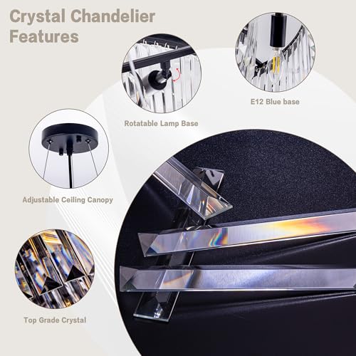 Crystal Chandelier for Dining Room Modern Ceiling Lighting Fixture