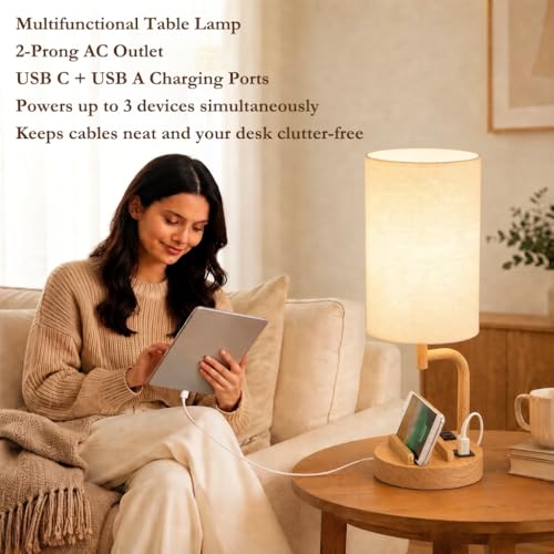 Touch Control USB Table Lamp with USB C