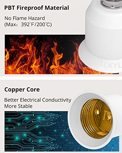 2 Pack E12 to E26 Adapter (2 Count)