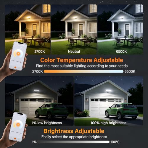 32W Smart Flood Lights Outdoor (Black)