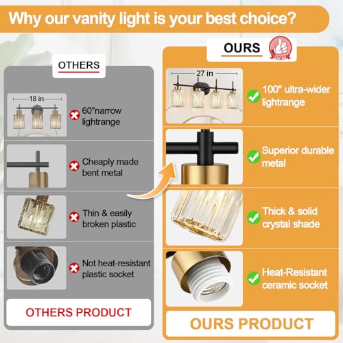 Modern Crystal Bathroom Vanity Light