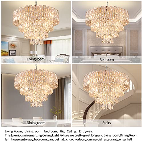 32" Luxury Crystal Chandelier for Dining Room
