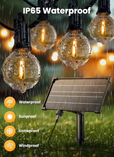 158FT 77LED Solar String Lights Outdoor with Remote & USB Port (158 Foot)