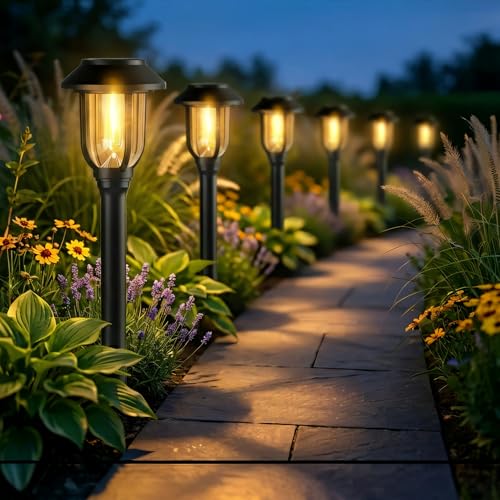 Solar Pathway Lights Outdoor 8 Pack (8 Count)