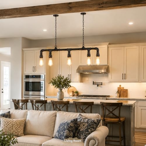 Rustic Industrial Tube Pipe Chandeliers