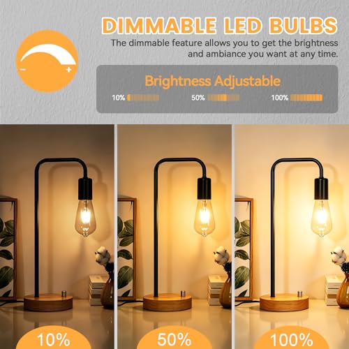 Dimmable Amber Light Bulbs 60 Watt Equivalent (6 Count)